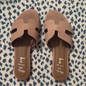 French Sole Shoes - Tan Sandals